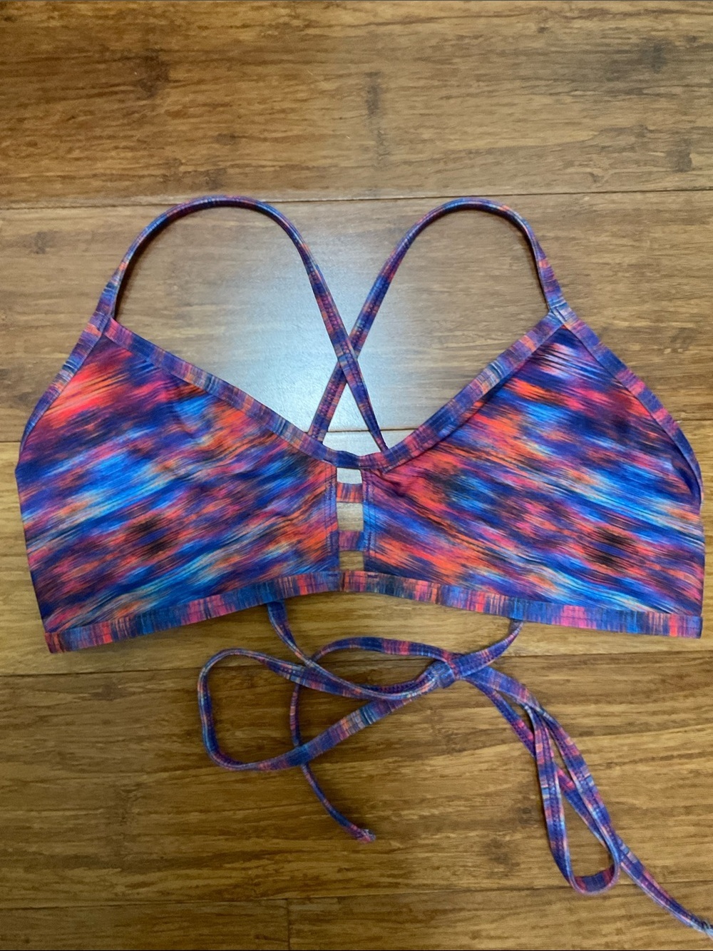 Jolyn TOMCAT bikini Top, Orange Blues and pink design Size XXL GUC - Picture 4 of 8